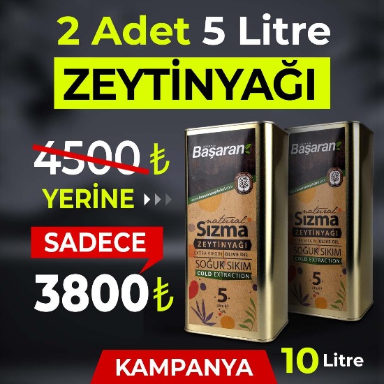 2 x 5 lt  SIZMA ZEYTİNYAĞI KAMPANYA